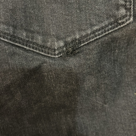 Paige Colette Cropped Flare Leg Belted Sash Raw Hem Jeans Ravenwood Black - Picture 7 of 7